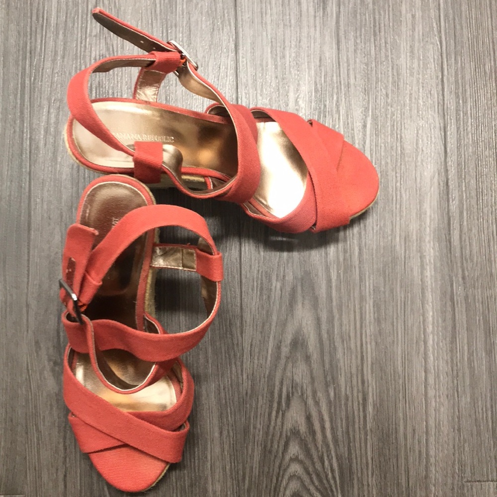 Light red wedges from Banana Republic